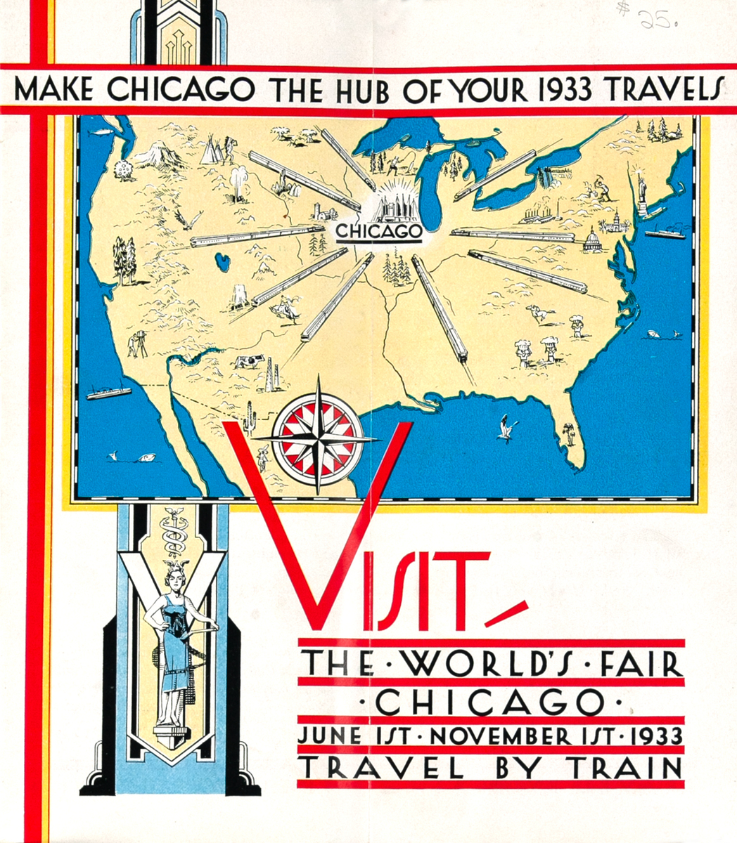 The World’s Fair Chicago 1933 Travel By Train Brochure