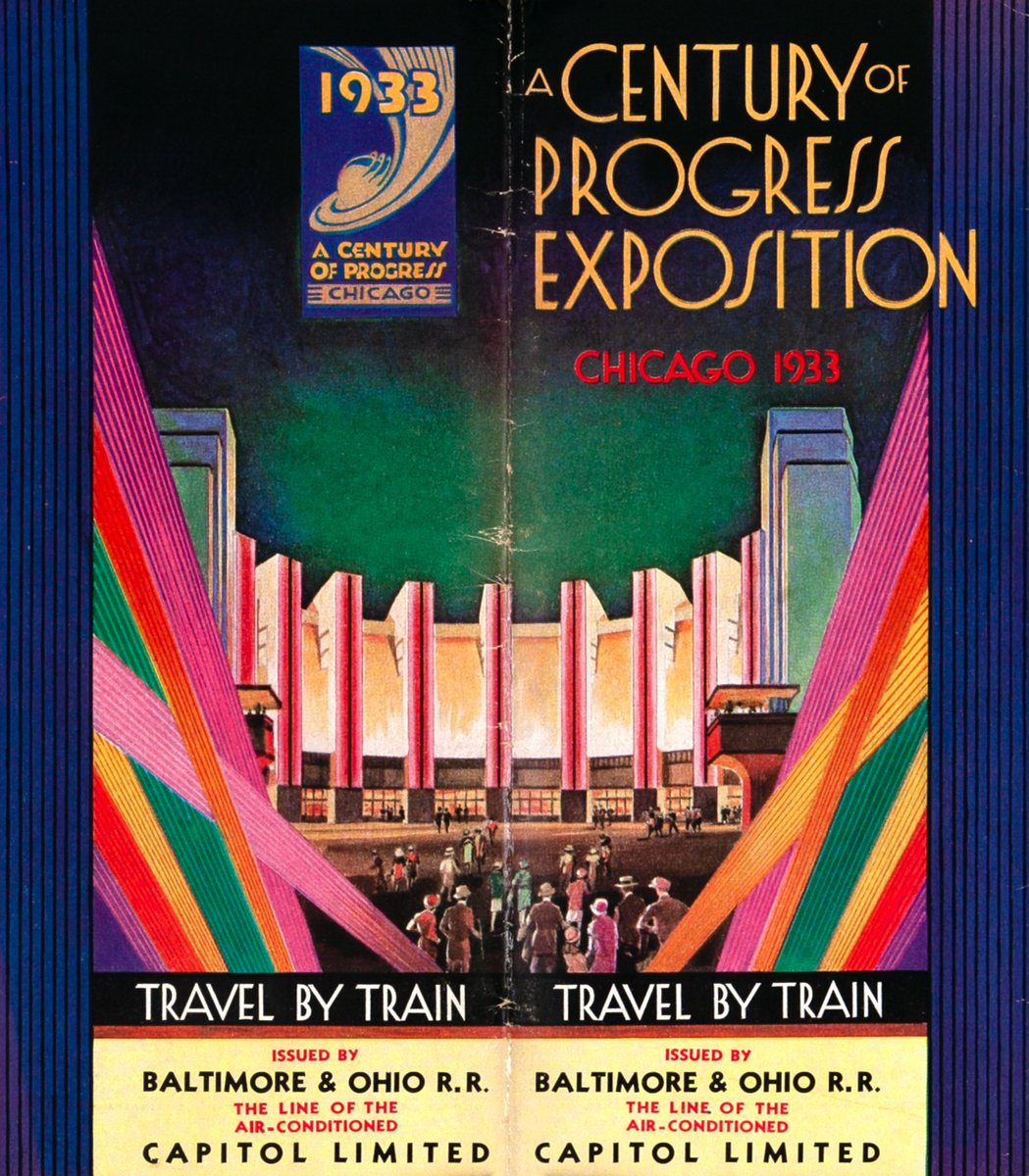A Century of Progress Chicago Travel By Train Baltimore & Ohio R.R. Travel Brochure