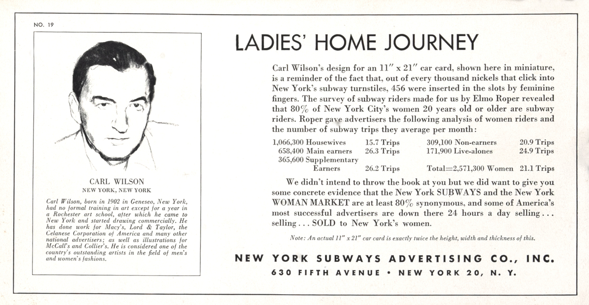 Ladies Home Journey Original New York Subway Advertising Poster