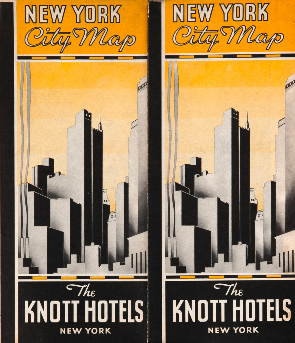 The Knott Hotels New York City Map Tourist Brochure