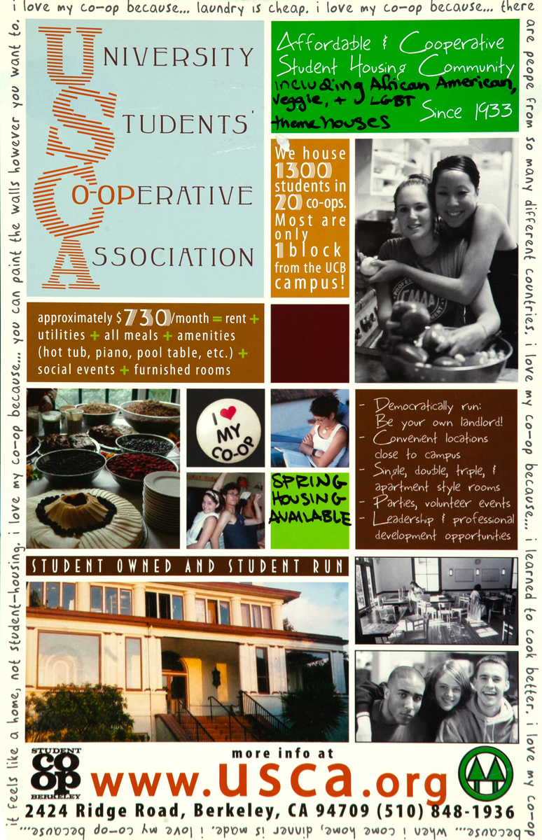 University Students Co-operative Association Original University of California Berkeley Poster