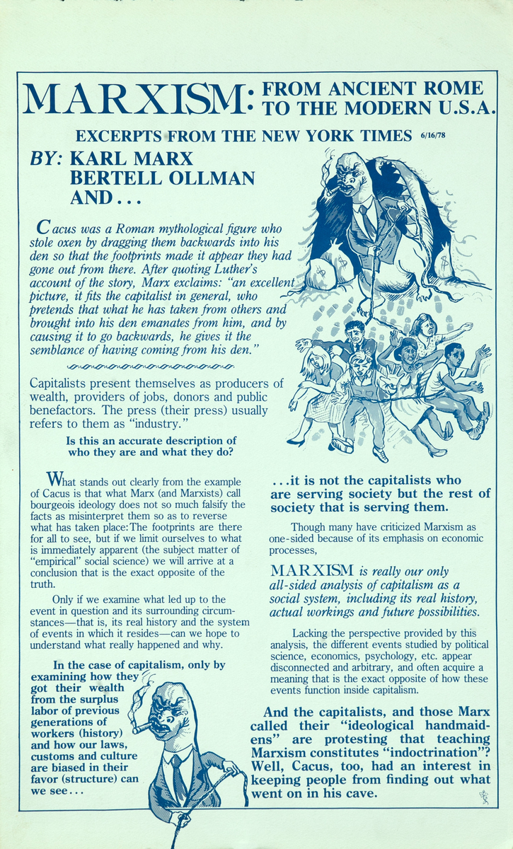 Marxism From Ancient Rome to the Modern USA Origina Protest Poster