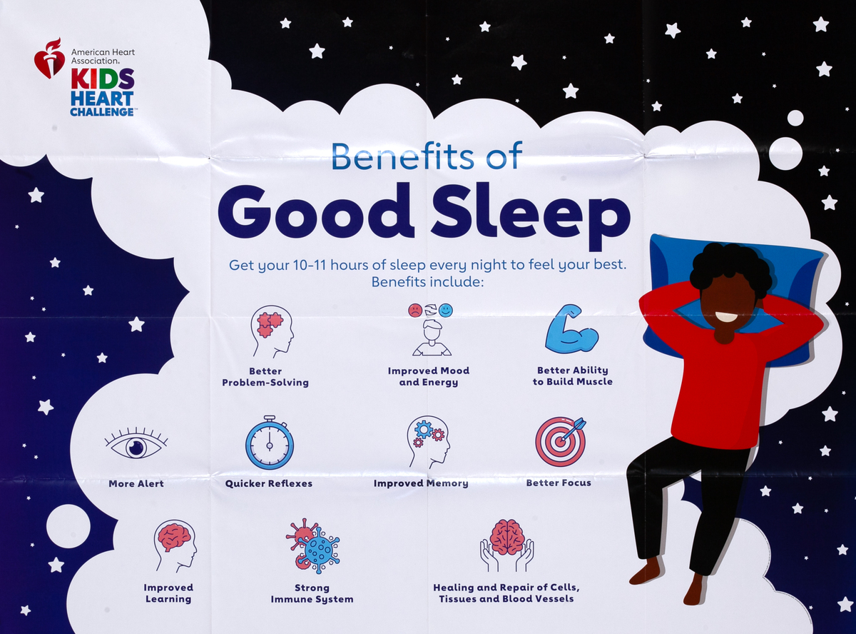 American Heart Association Kids Heart Challenge Benefits of Good Sleep