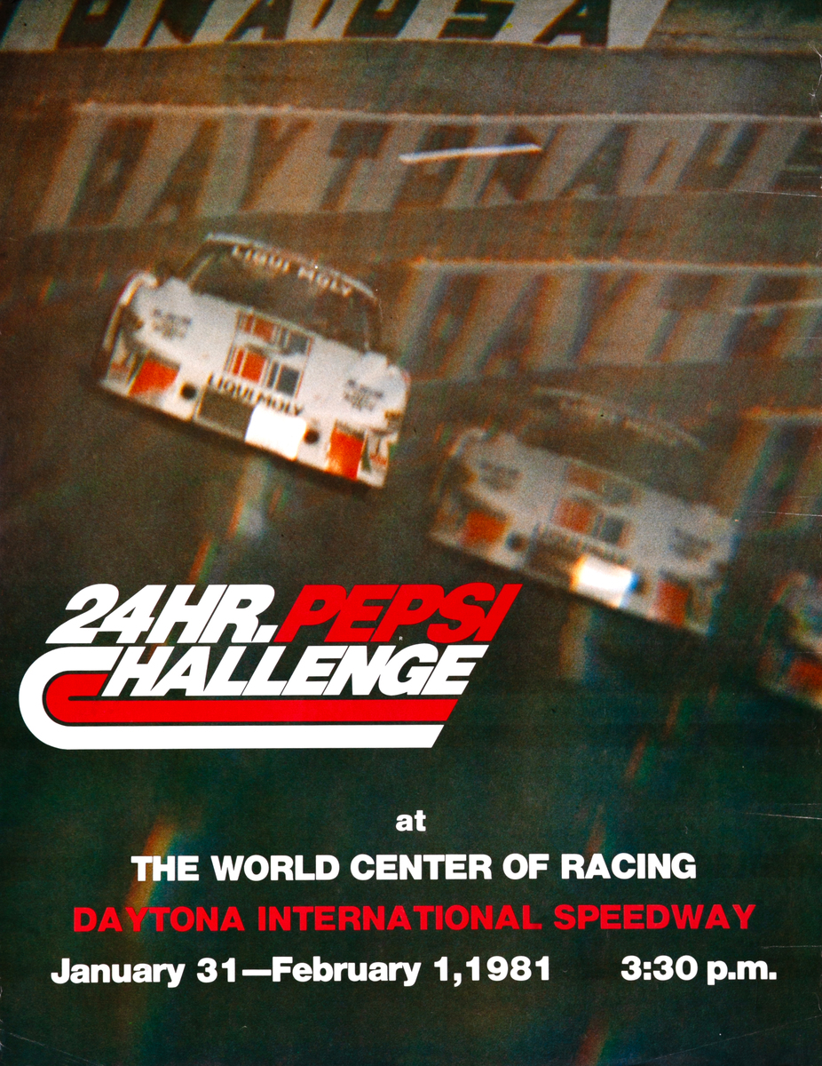 24 Hour Pepsi Challenge Original Racing Poster