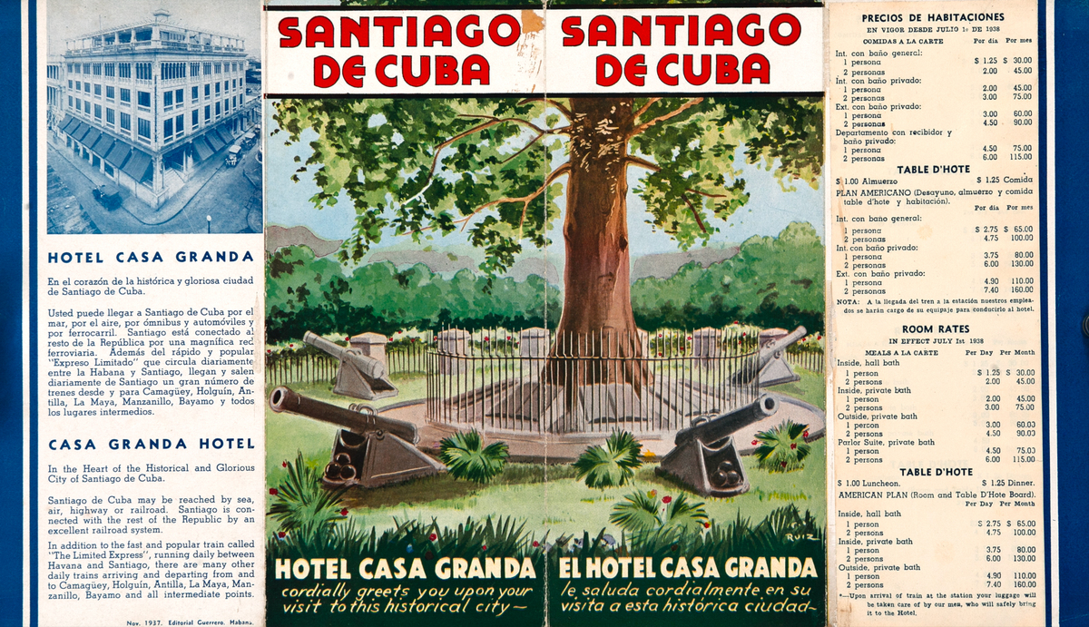 Hotel Casa Granda Santiago de Cuba Original Travel Brochure