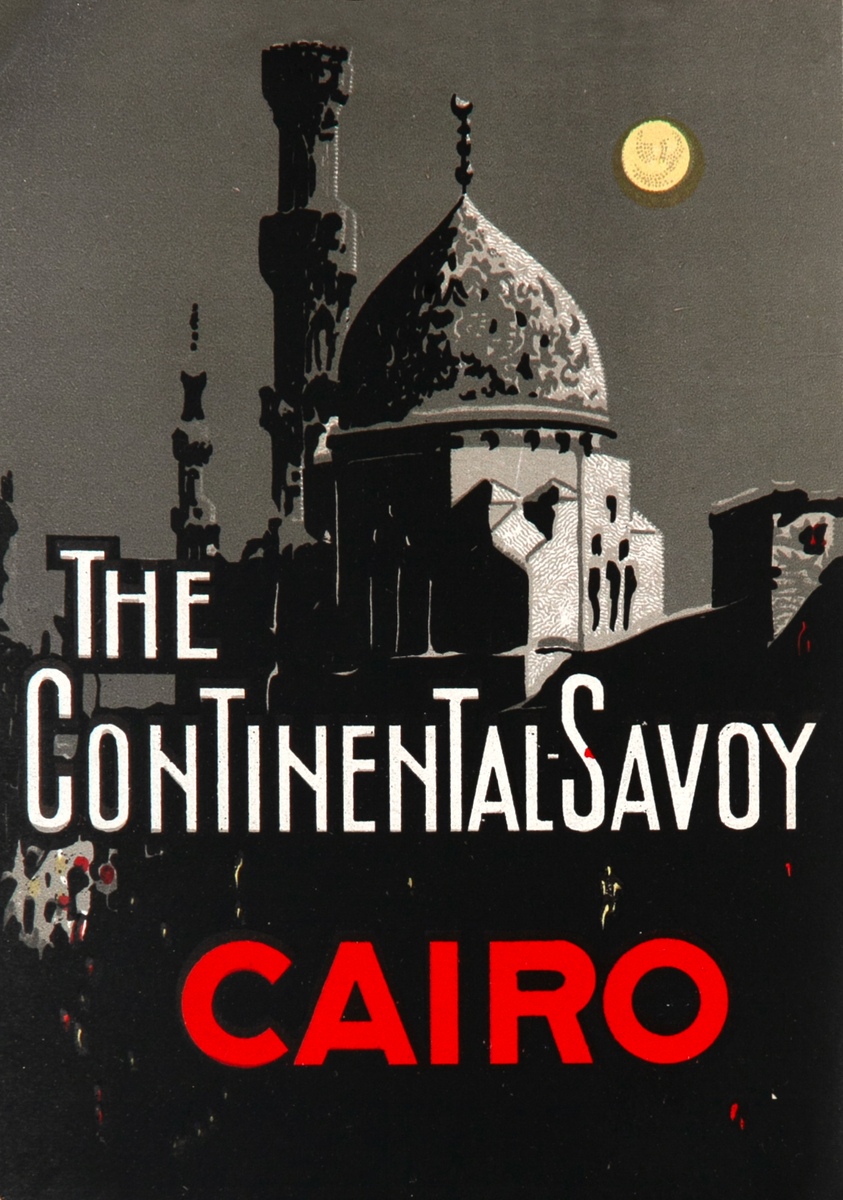 The Continental Savoy Cairo Luggage Label 