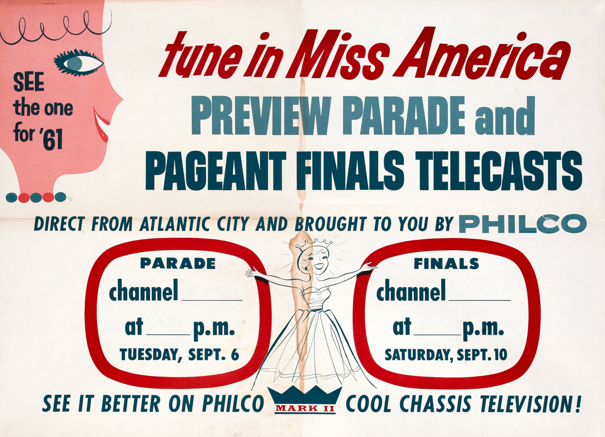 Tune in Miss America? Original Beauty Pageant Poster