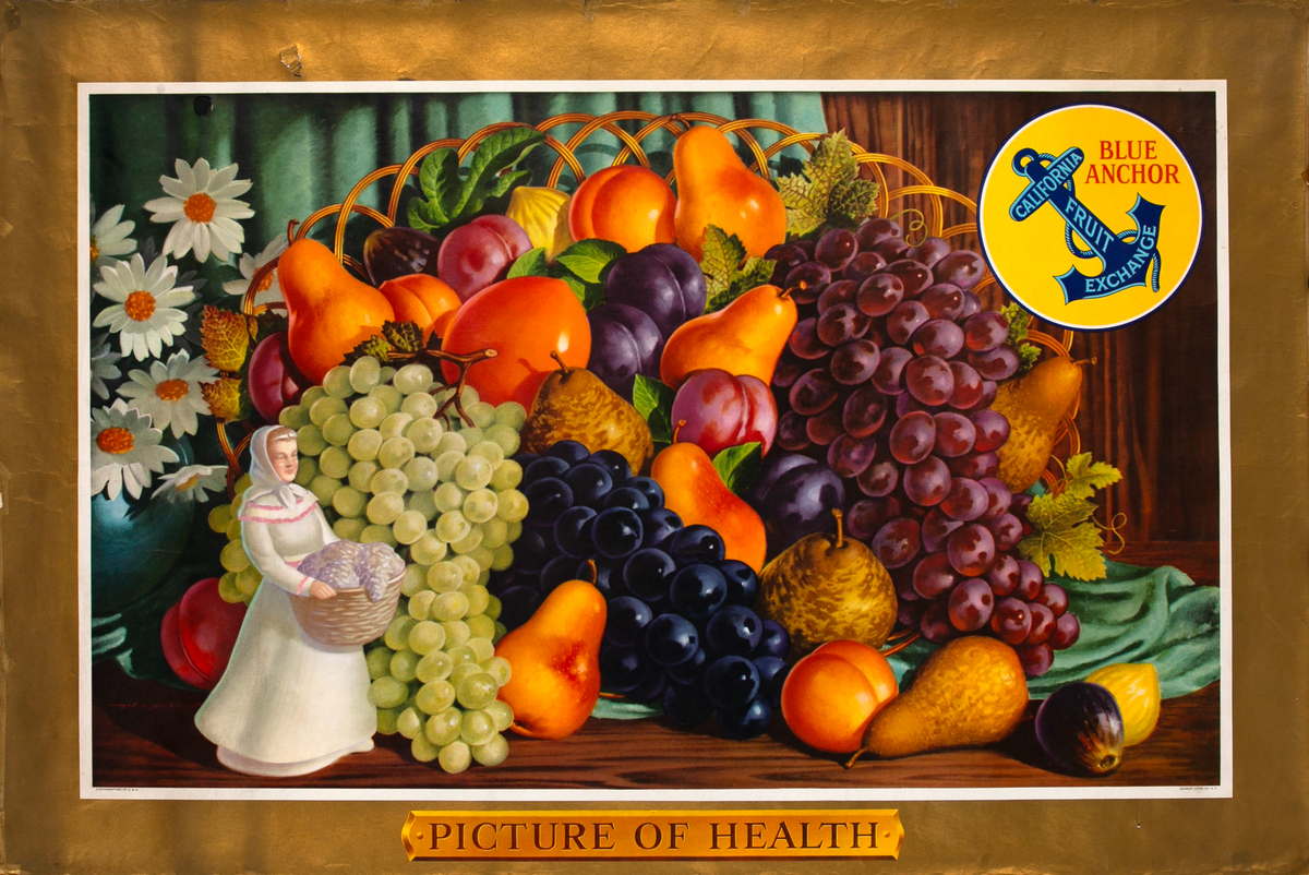 Picture of Health Original Blue Anchor California Fruit Exchange Poster