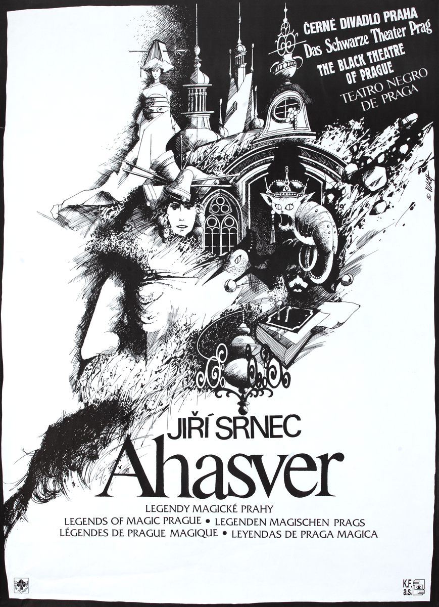 Ahasver Legends of Magic Prague - The Black Theatre of Prague Original Poster