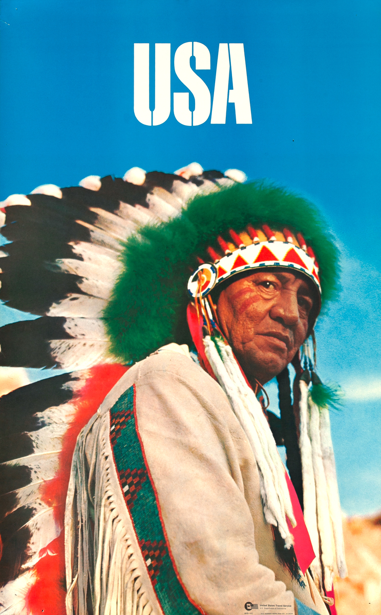 USA Original United States Travel Service Poster Shoshone