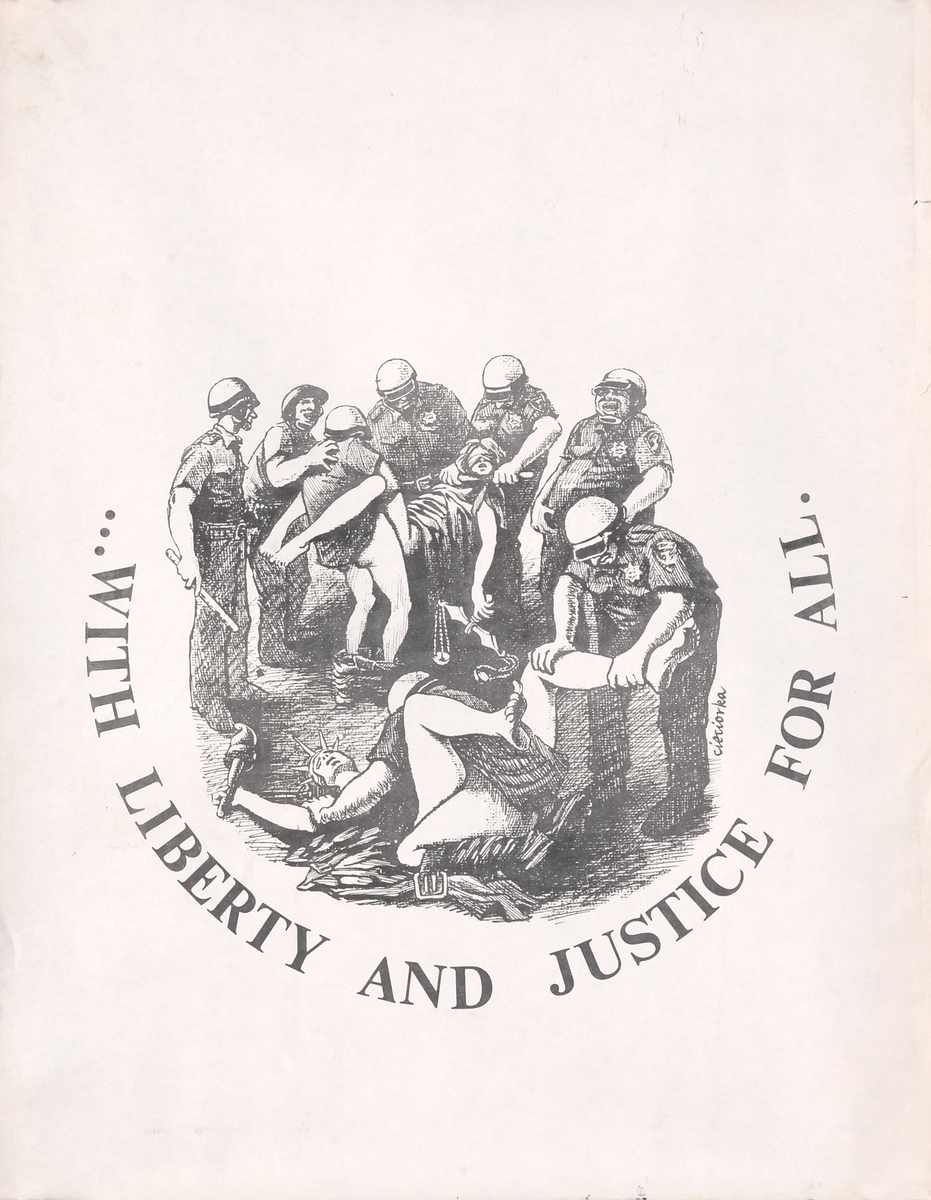 With Liberty and Justice for All  anti-Police Protest Poster