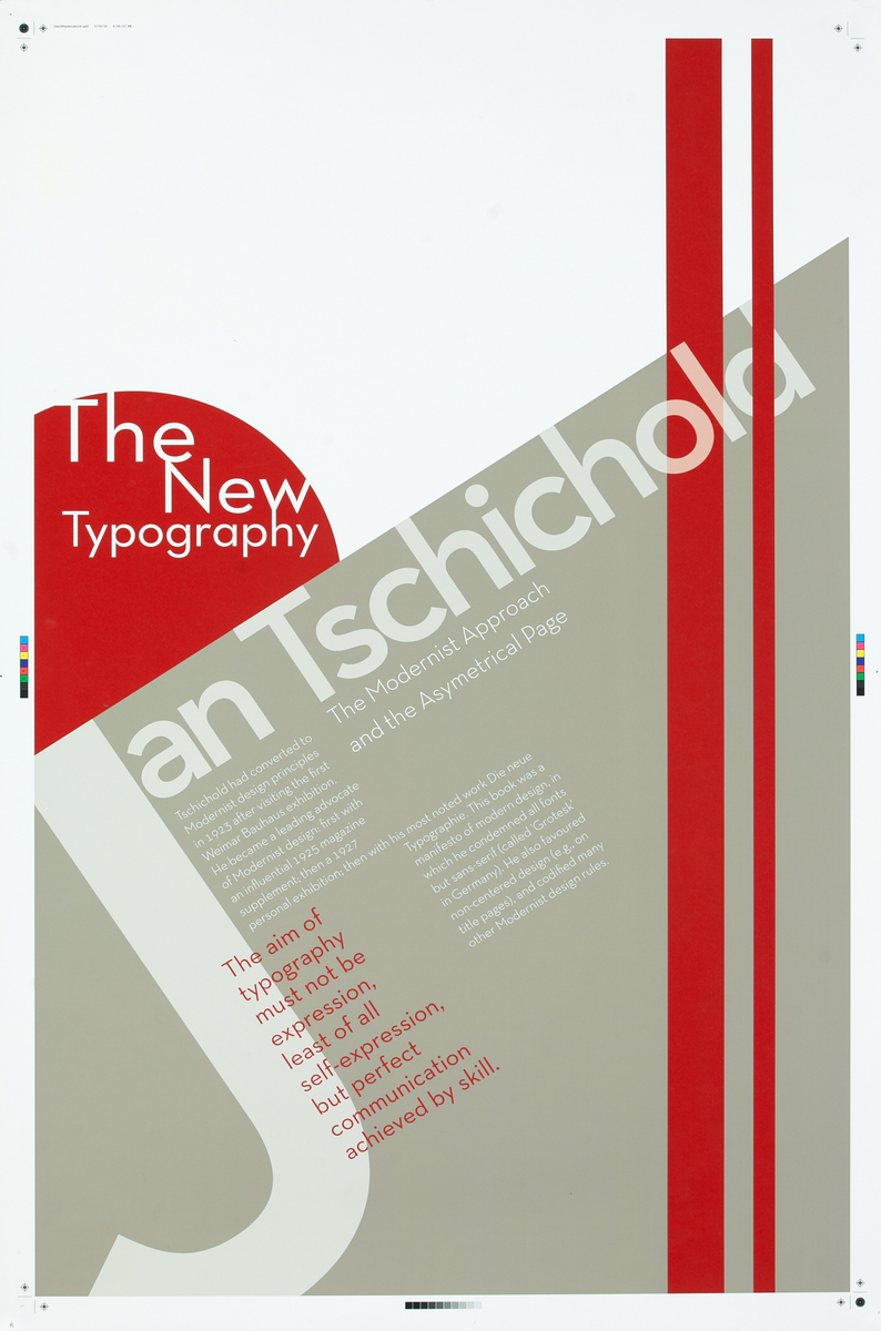 The New Typography: Jan Tschichold Original Poster