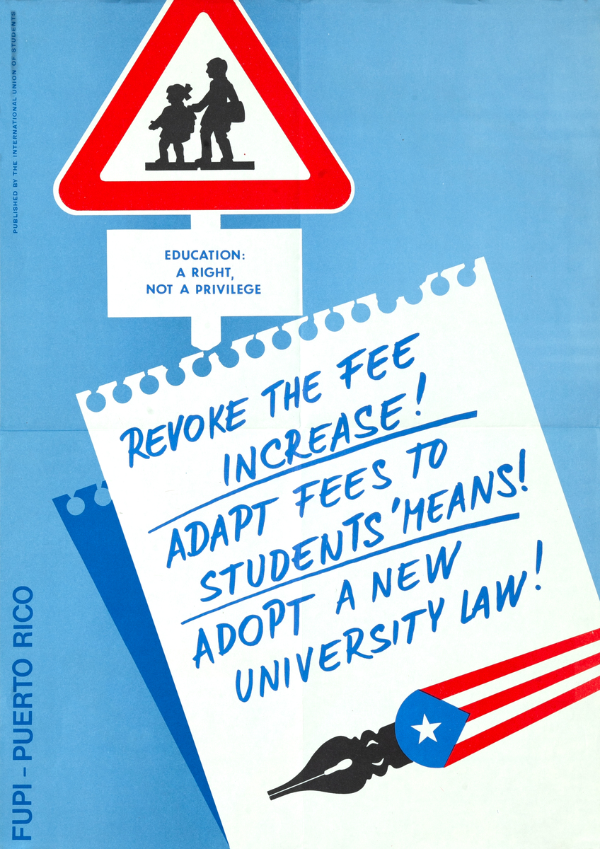 Revoke the Fee Increase! - International Union of Students (IUS) Original Protest Poster