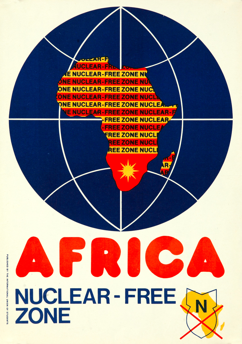 Africa Nuclear Free Zone - International Union of Students (IUS) Original Protest Poster