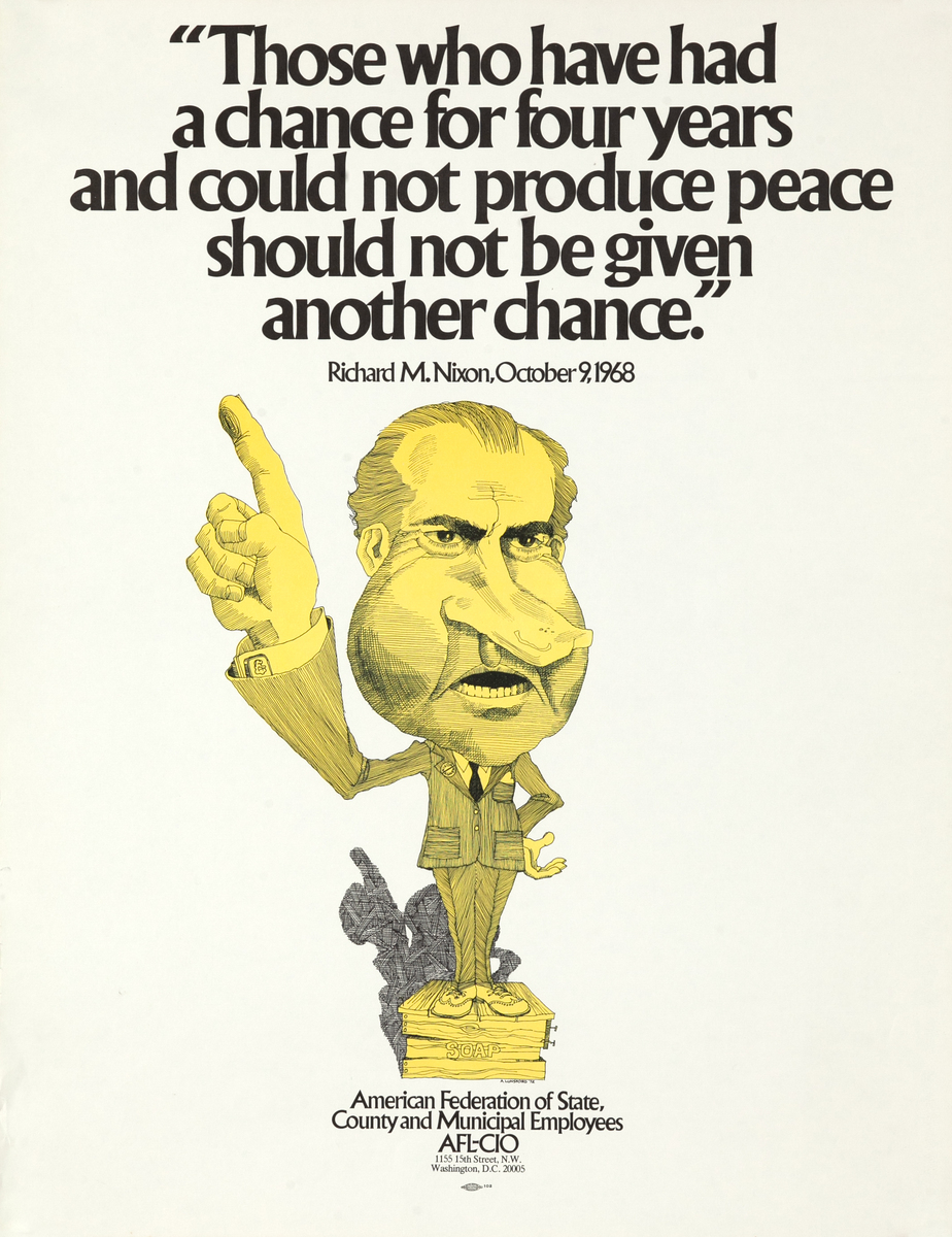 Anti-Nixon Original Political Protest Poster