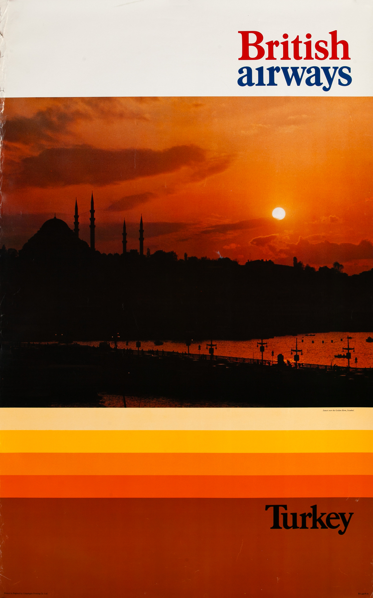 Turkey Original British Airways Travel Poster