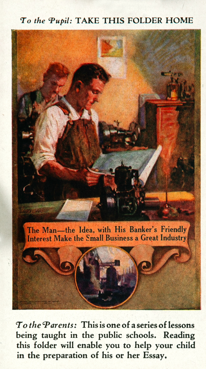 Original Bank Finance Brochure - The Man - His Idea, with His Banker’s Friendly Interest Make the Smal Business a Great Industry,