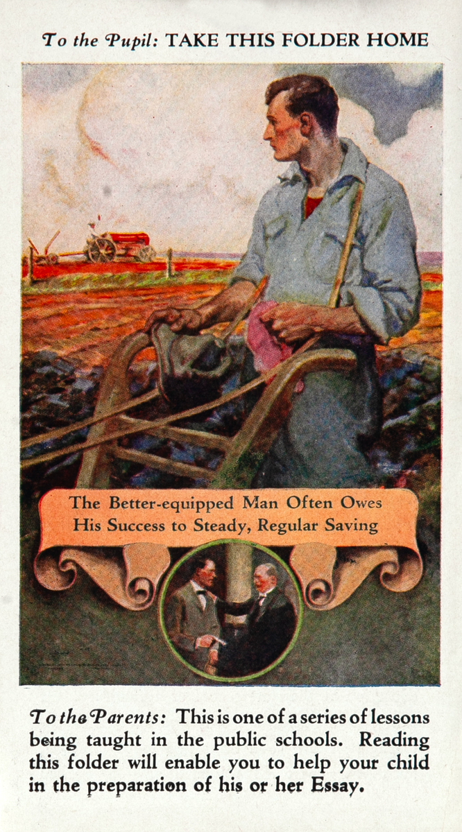 Original Bank Finance Brochure - The Better Equipped Man Often Owes His Success to Steady, Regular Savings