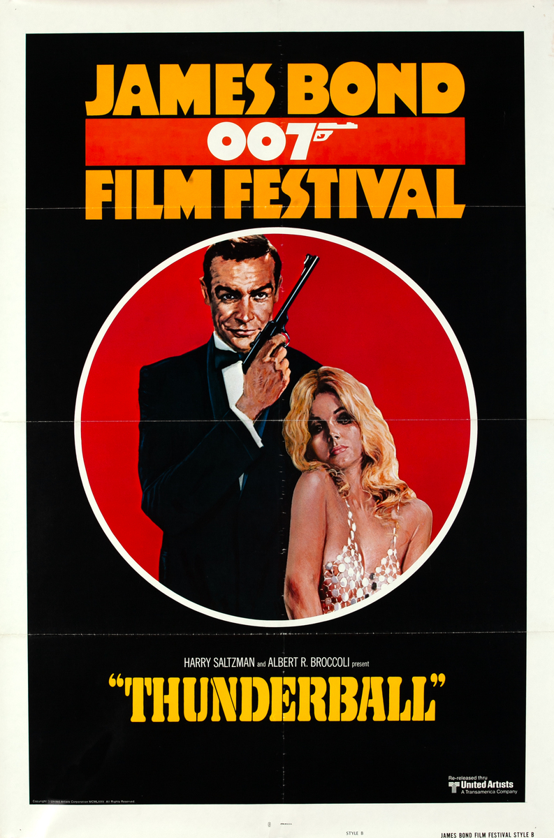 James Bond Original 007 Film Festival Poster Style B Thunderball