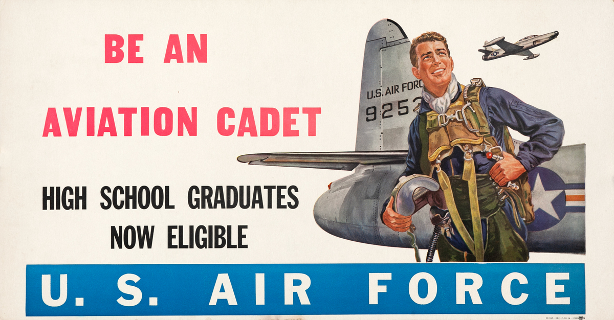 Be an Aviation Cadet Original U.S. Air Force Recruitment Poster