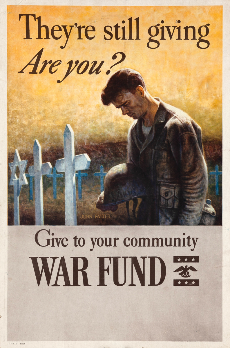 They're still giving, Are you? Original WWII War Fund Poster Card