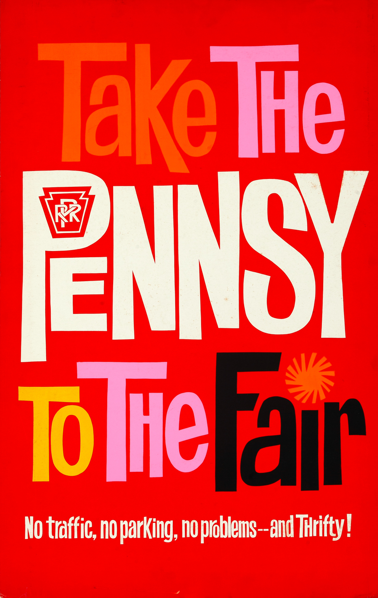 Take the Penny to the Fair - Original Pennsylvania Railroad Travel Poster