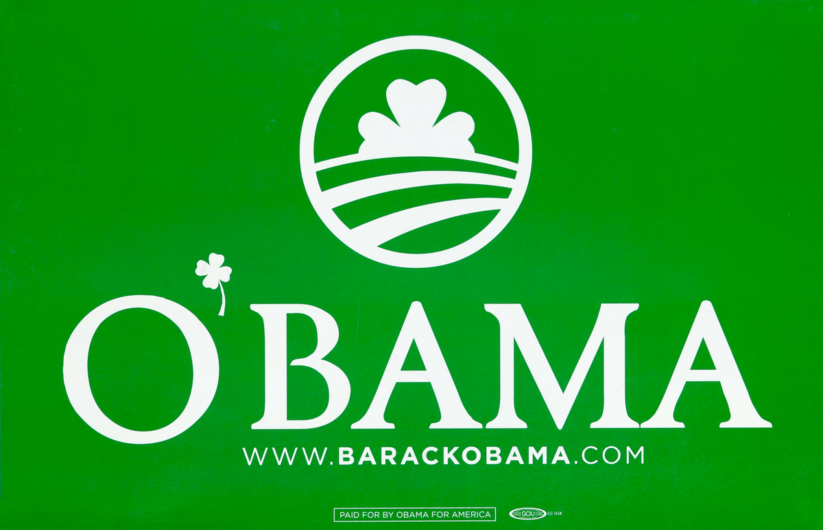 O'Bama Original Campaign Poster Four Leaf Clover