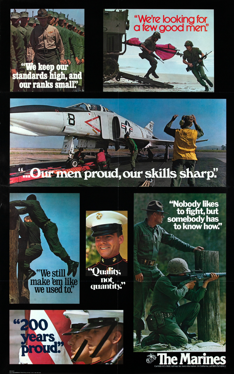 The Marines We Keep Our Standards High, and Our Ranks Small Orignal Vietnam War Poster