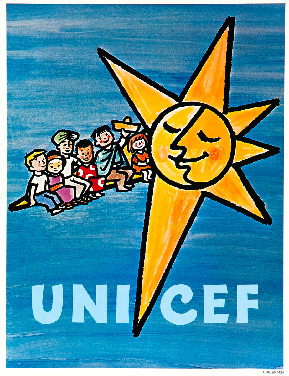 UNICEF Original United Nations Poster Sun