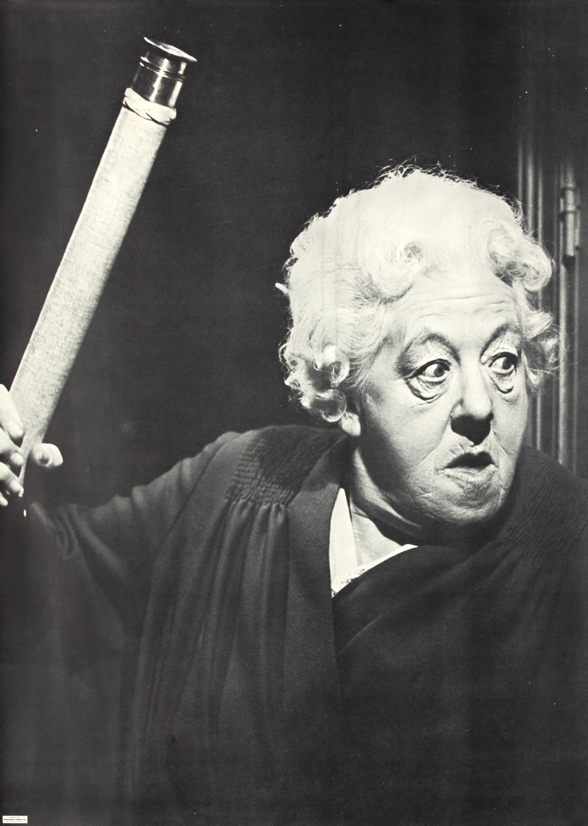 Margaret Rutherford Original Black and White Psychedelic Era Poster