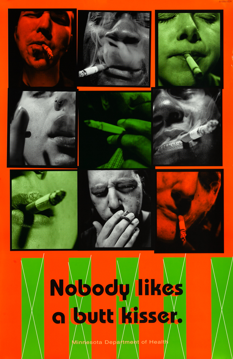 Nobody likes a Butt Kisser Original Anti-Smoking Health Poster