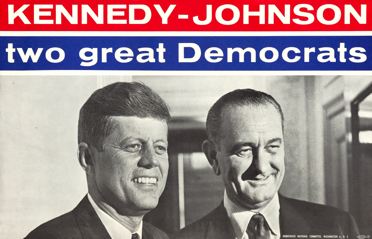 Kennedy - Johnson two great Democrats Original Political Campaign Poster