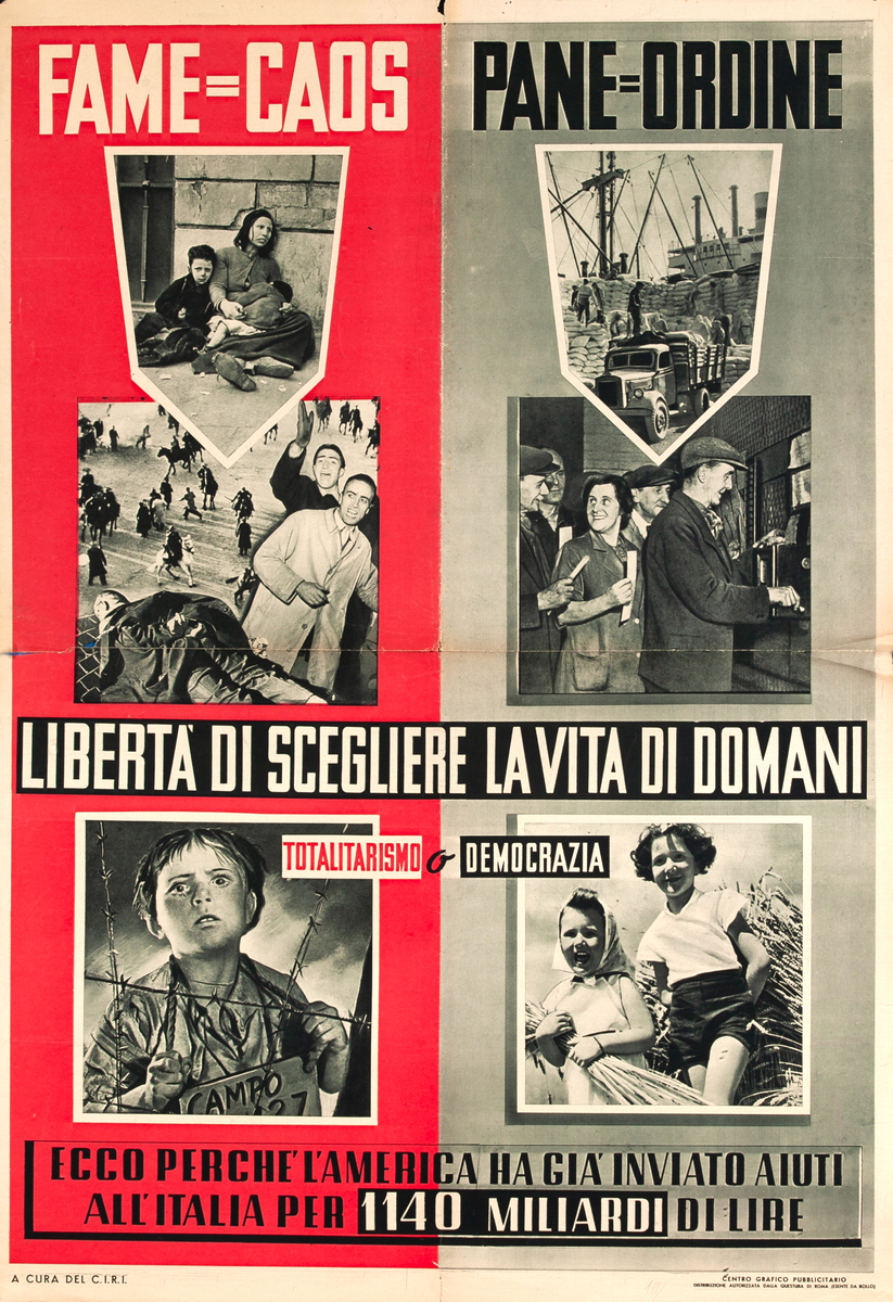 Libertà di scegliere la vita di domani - Freedom to choose the life of tomorrow. Italian Political Poster