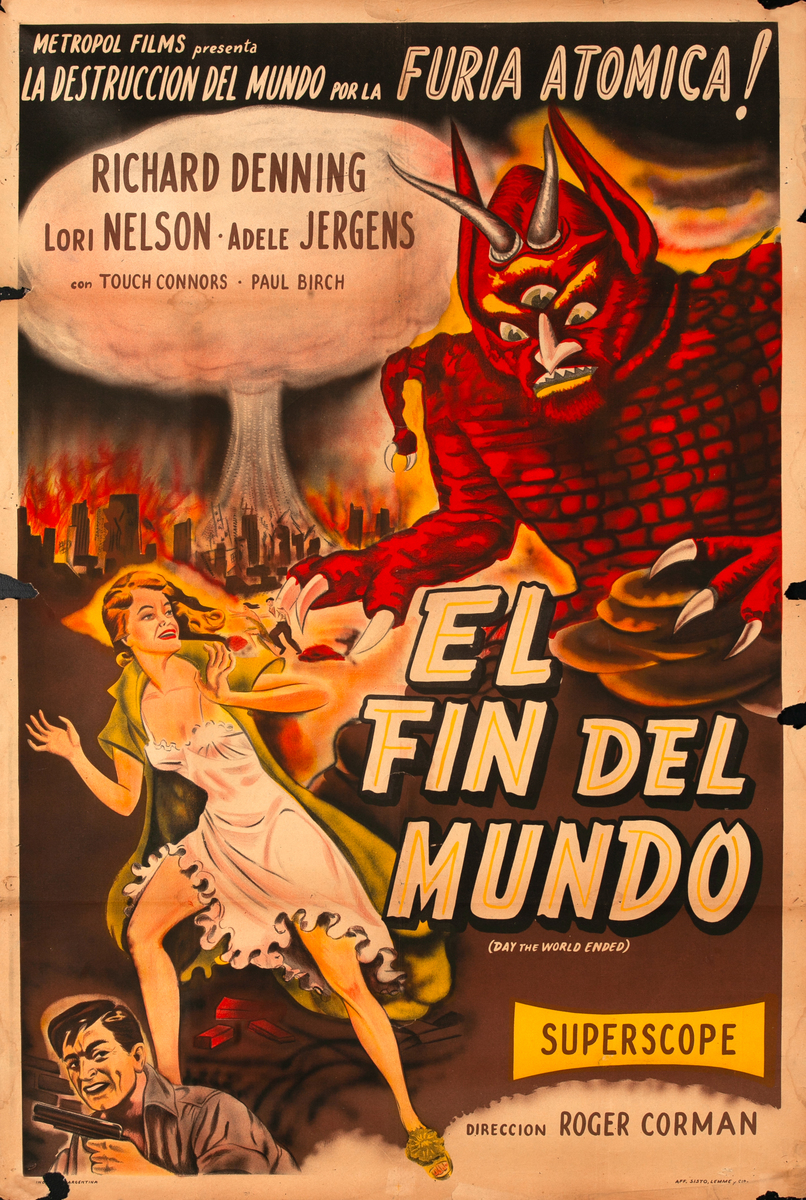 Day the World Ended Argentinian Movie Poster -Sexy Lori Nelson & Wacky Monster!