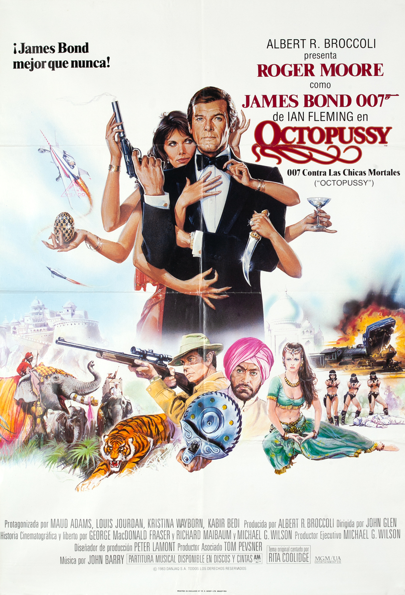 James Bond Octopussy 1 Sheet Movie Poster Spanish 