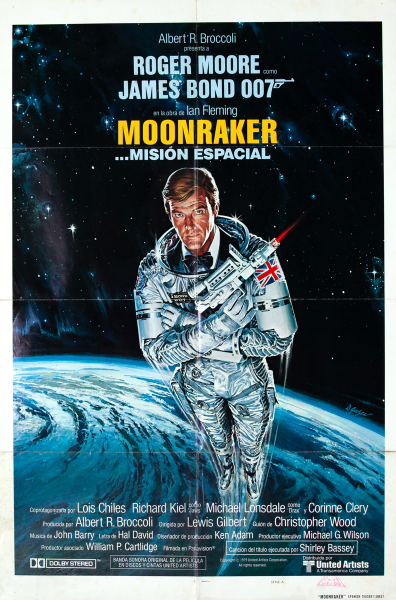 Moonraker, James Bond Spanish Style A 1 Sheet Movie Poster