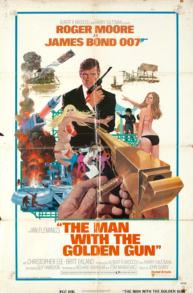 Man With the Golden Gun Western Hemishphere 1 Sheet Movie Poster