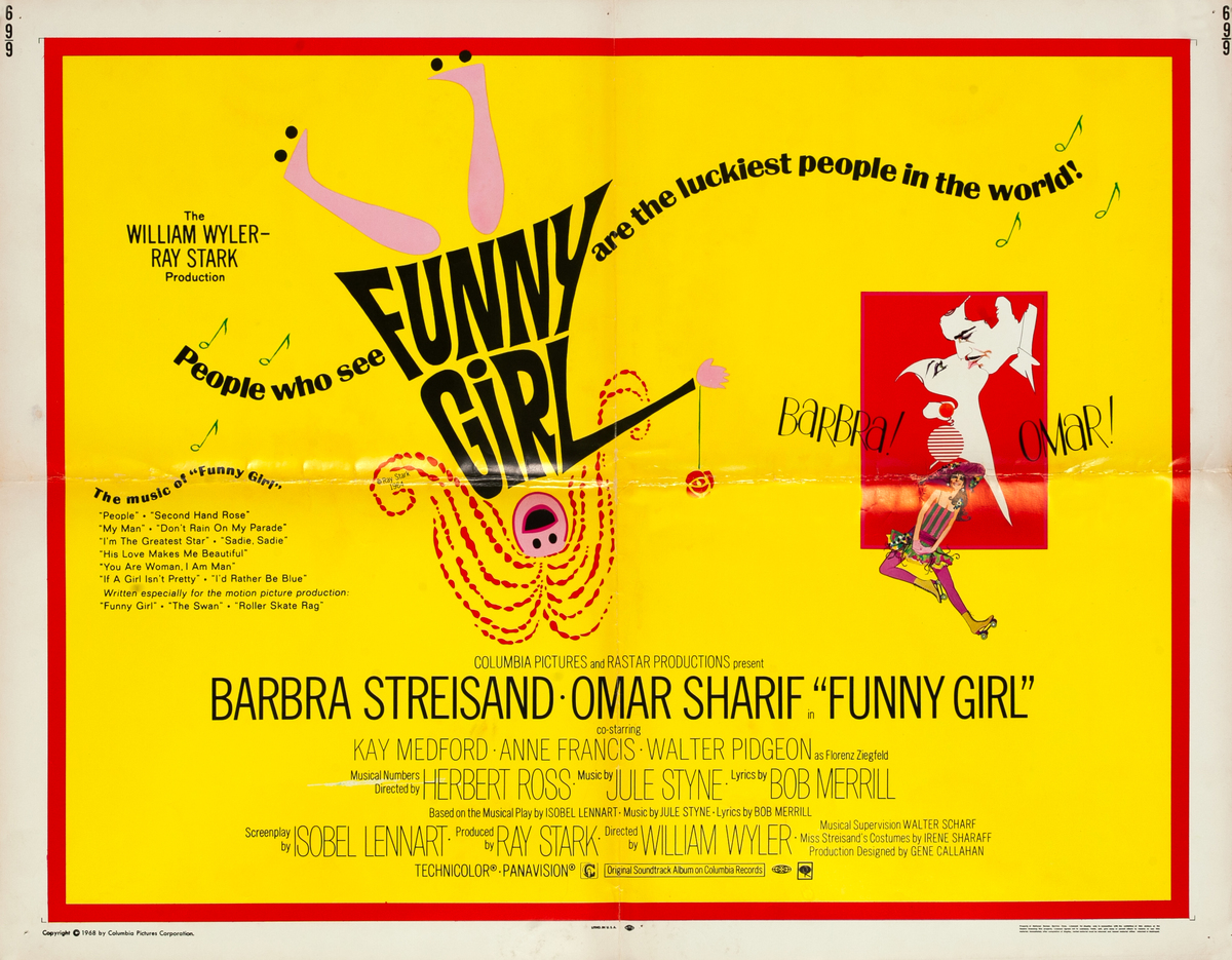 Funny Girl 1/2 Sheet Movie Poster 