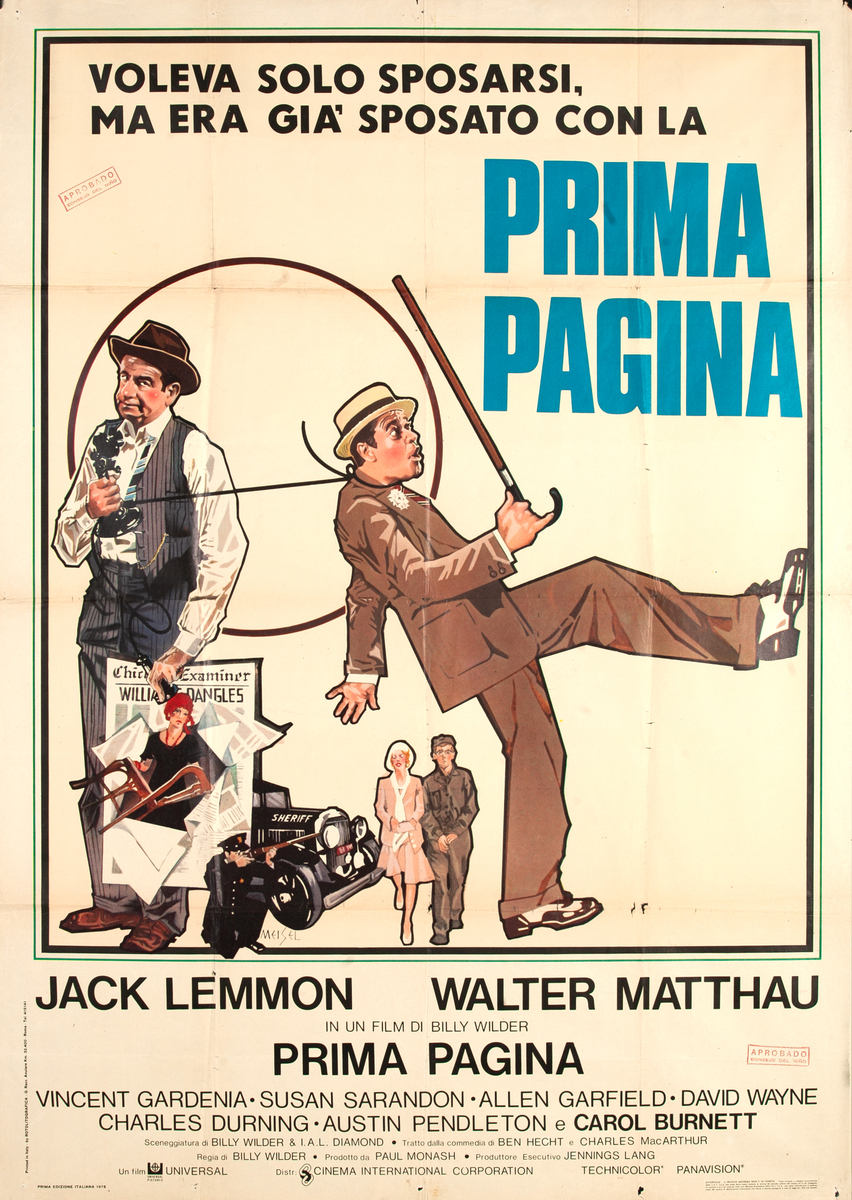 The Front Page Italian Movie Poster 