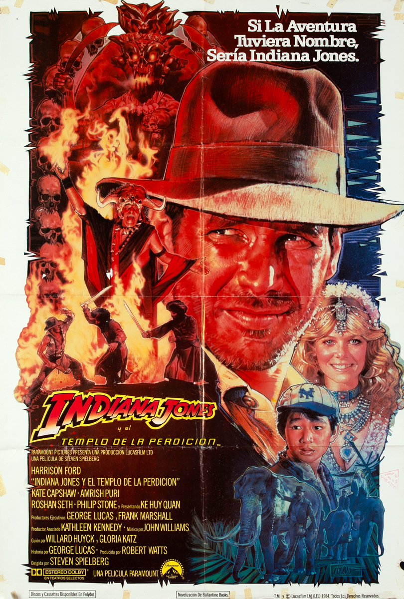 Indiana Jones and the Temple of Doom 1 Sheet Spanish Style B Movie Poster