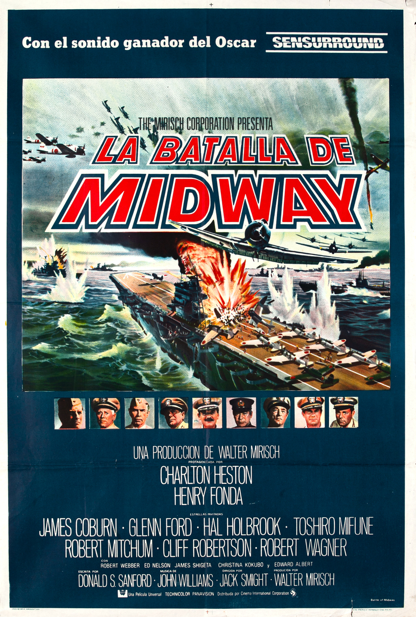 The Battle of Midway Original Spanish Movie Poster 