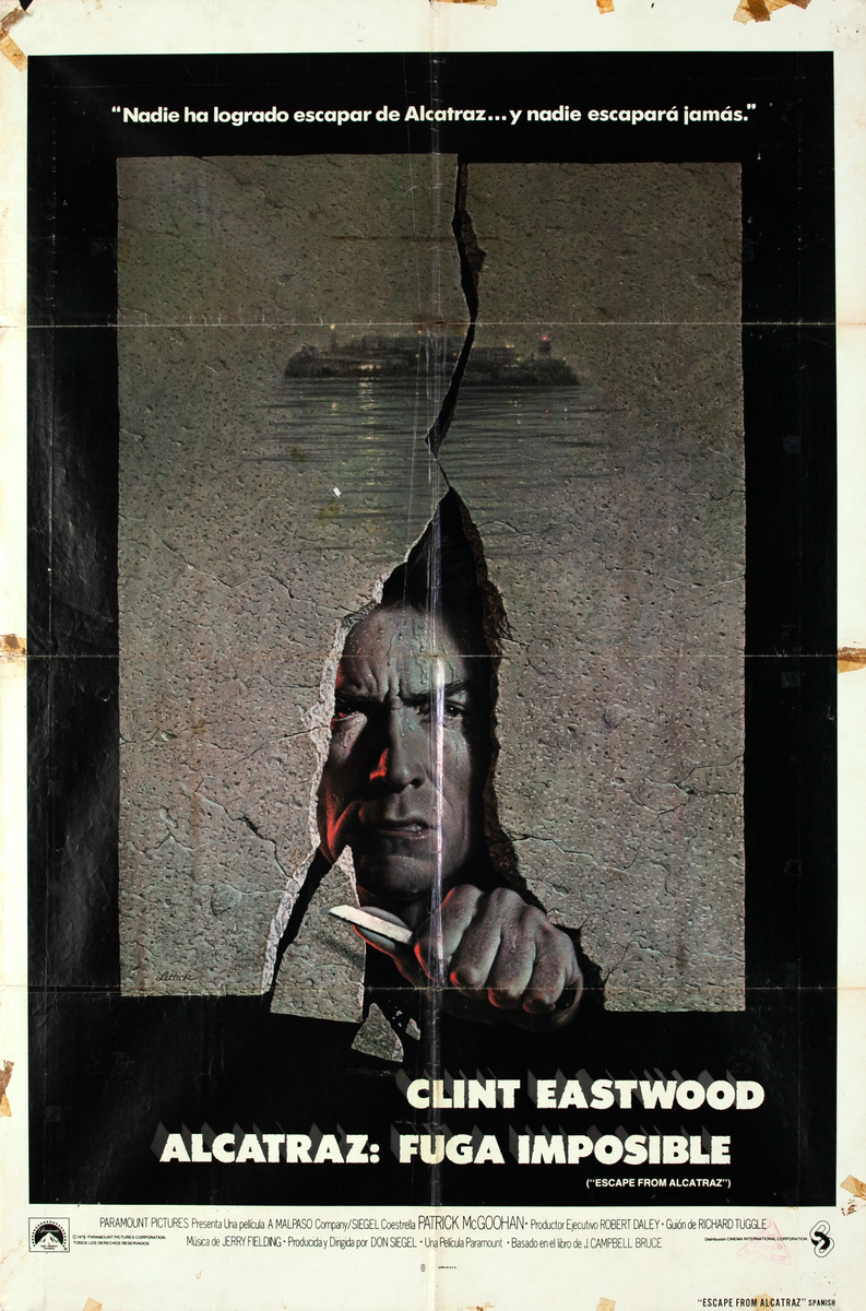 Escape from Alcatraz 1 Sheet Spanish Movie Poster