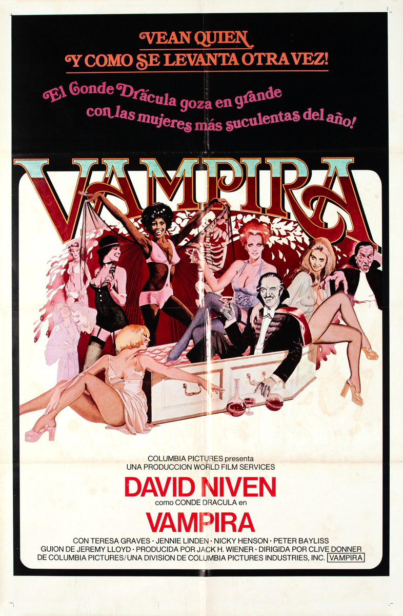 Vampira 1 Sheet Movie Poster Old Dracula