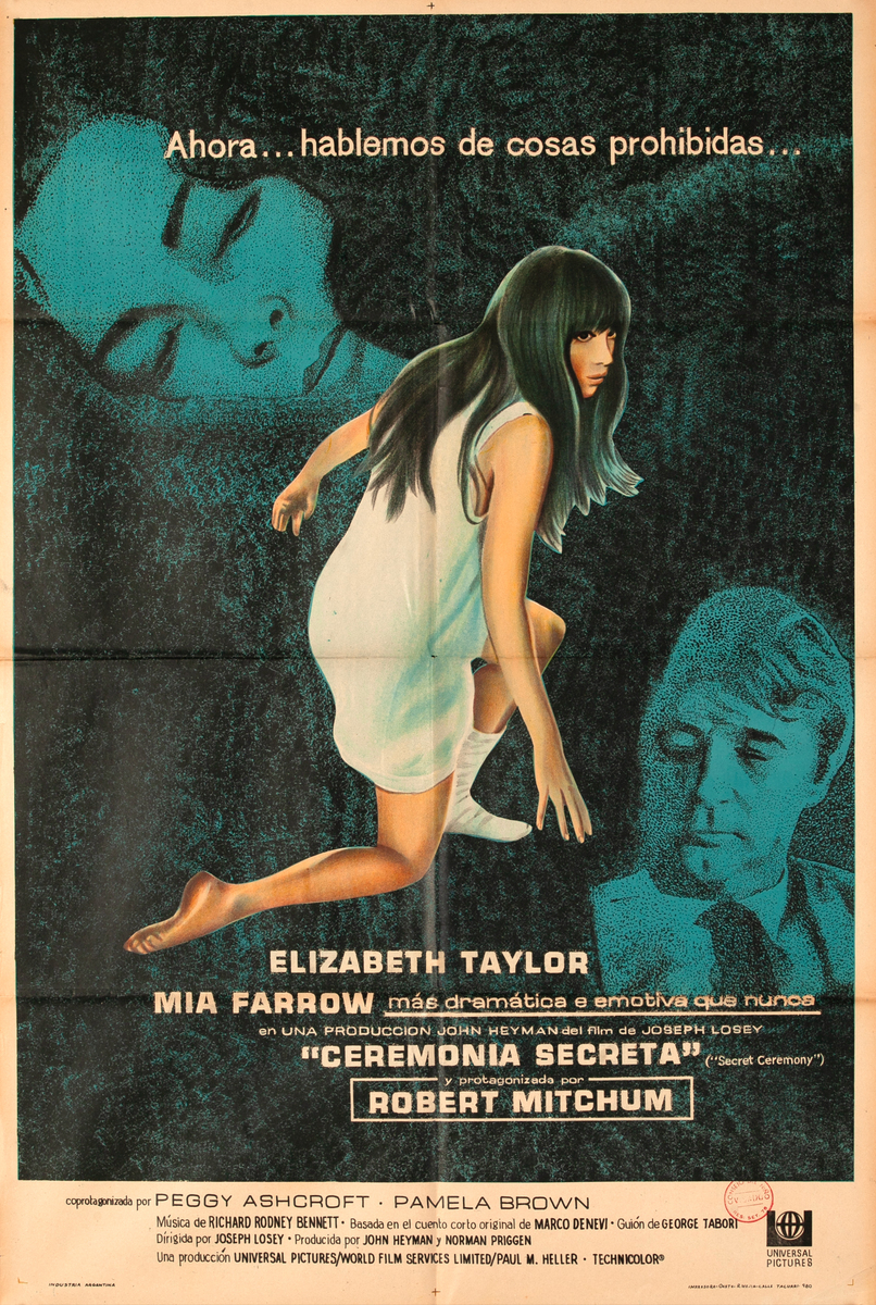 Secret Ceremony Argentinian 1 Sheet Movie Poster