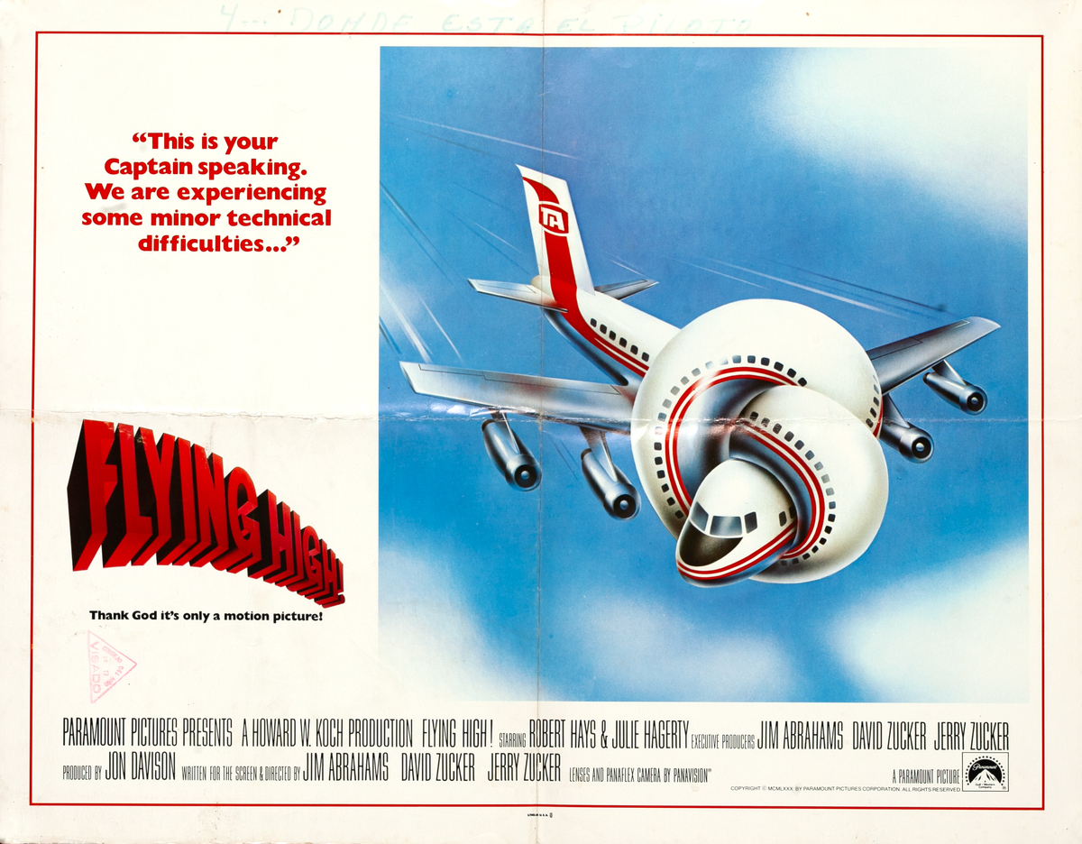 Airplane 1/2 Sheet Movie Poster