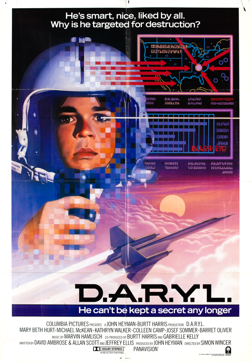 D.A.R.Y.L. Original Argentinian 1 Sheet Movie Poster