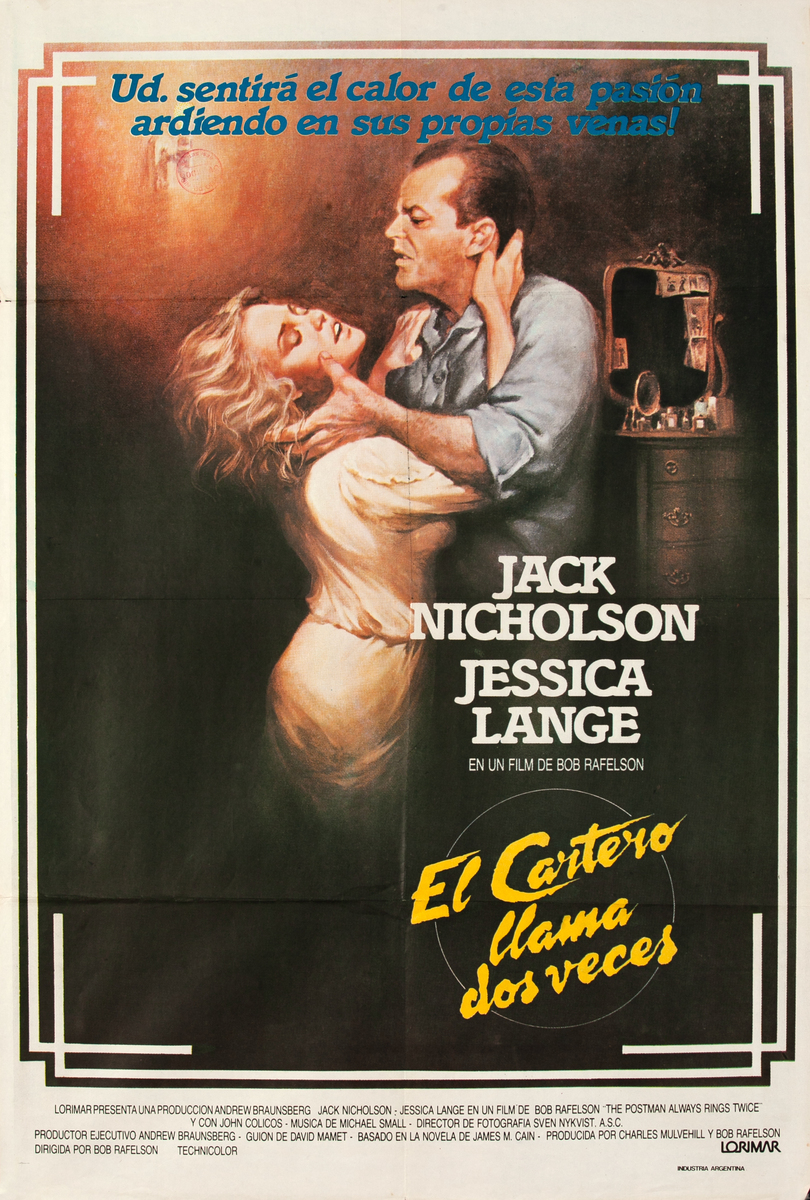 The Postman Always Rings Twice Argentinian 1 Sheet Movie Poster