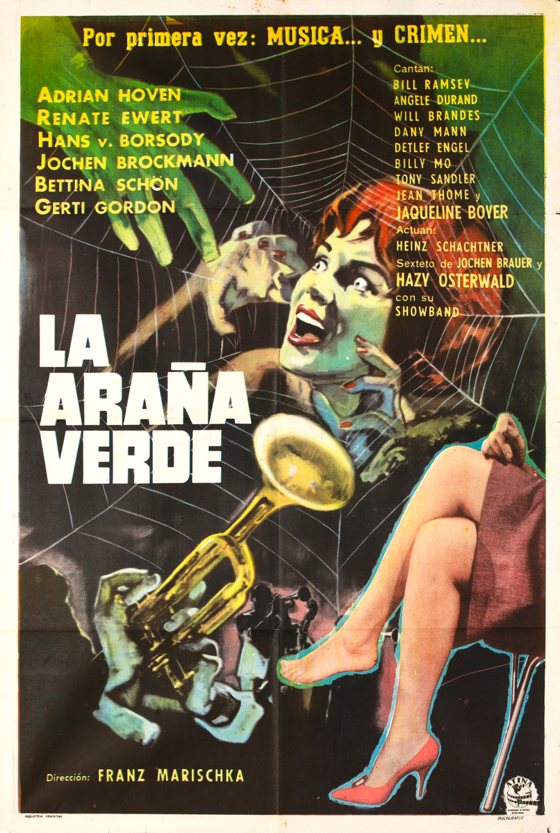 The Green Spider (Das Ratsel Der Grunen Spinne ) Argentinian 1 Sheet Movie Poster 