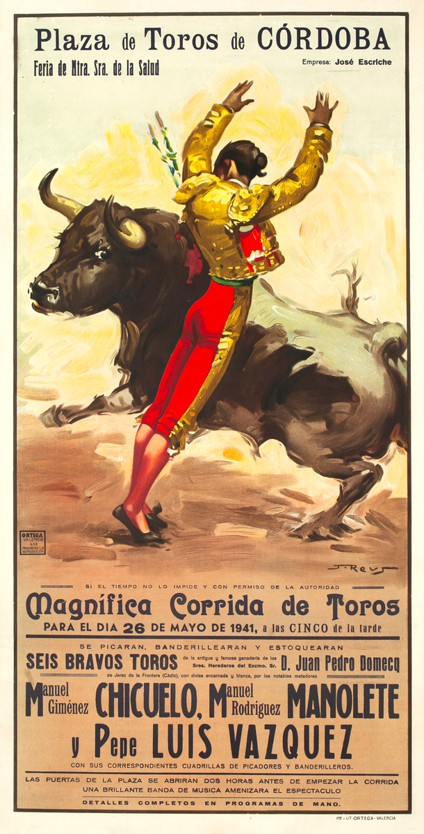 Plaza de Toros de Cordoba Spanish Bullfight Poster