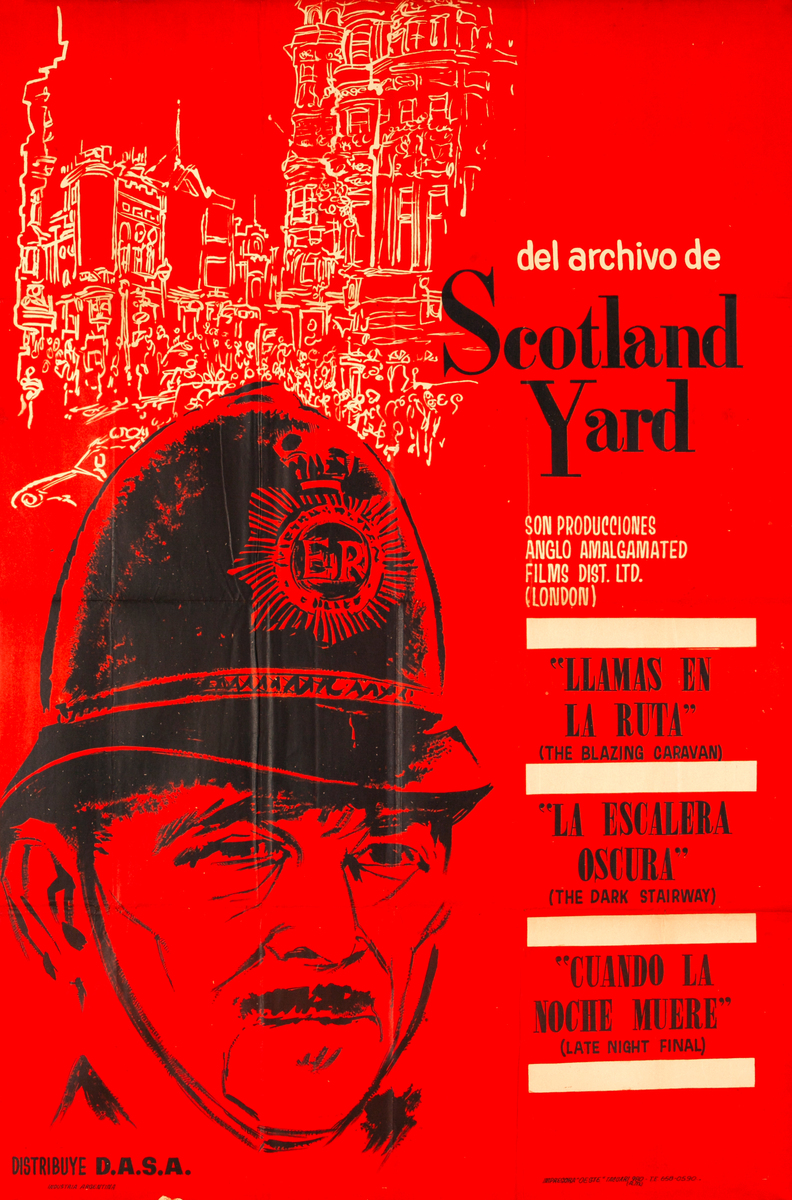 The Archives of Scotland Yard Argentinian Movie Poster Red